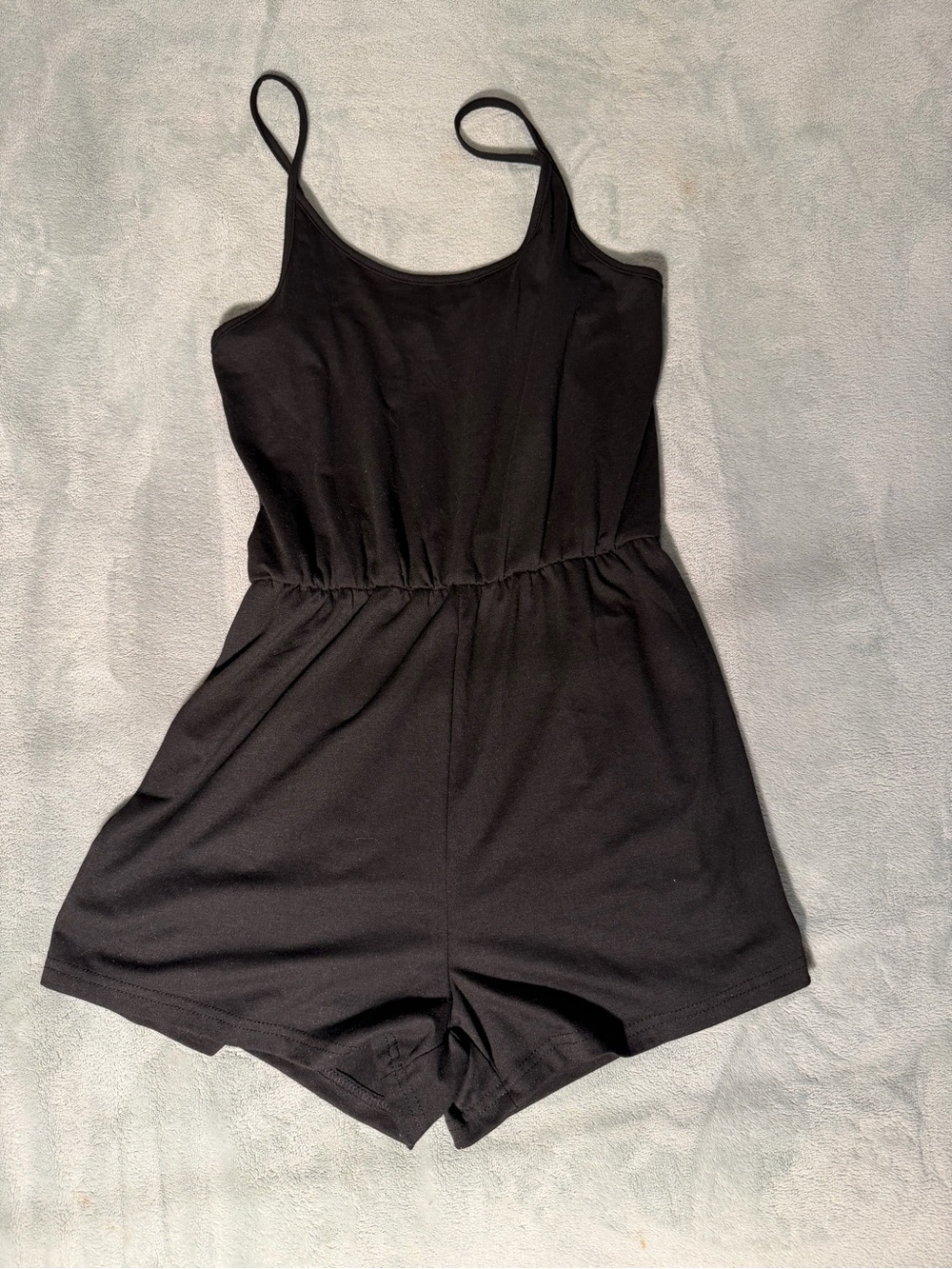 SHEIN Black Spaghetti-Strap Romper